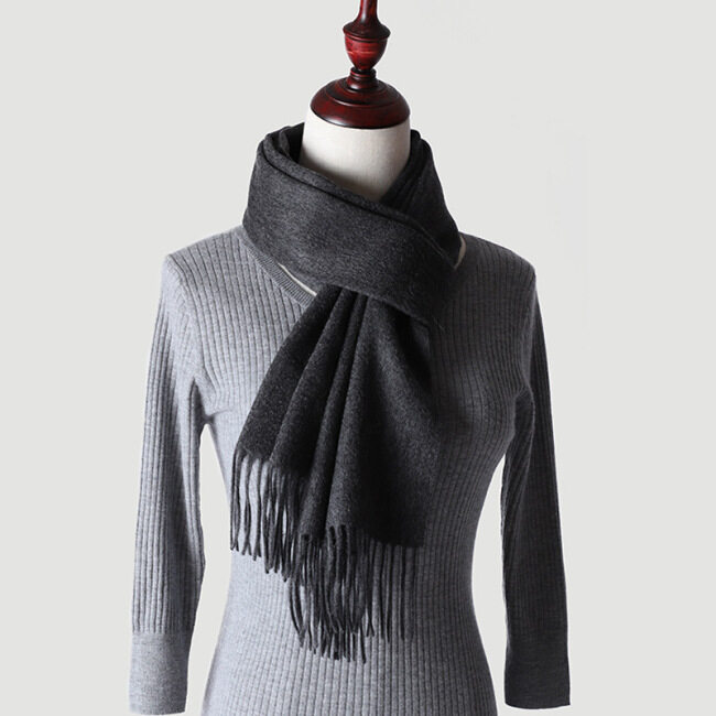 Wholesale Solid Color Warm Large Cashmere Scarf Shawl for Autumn or Winter